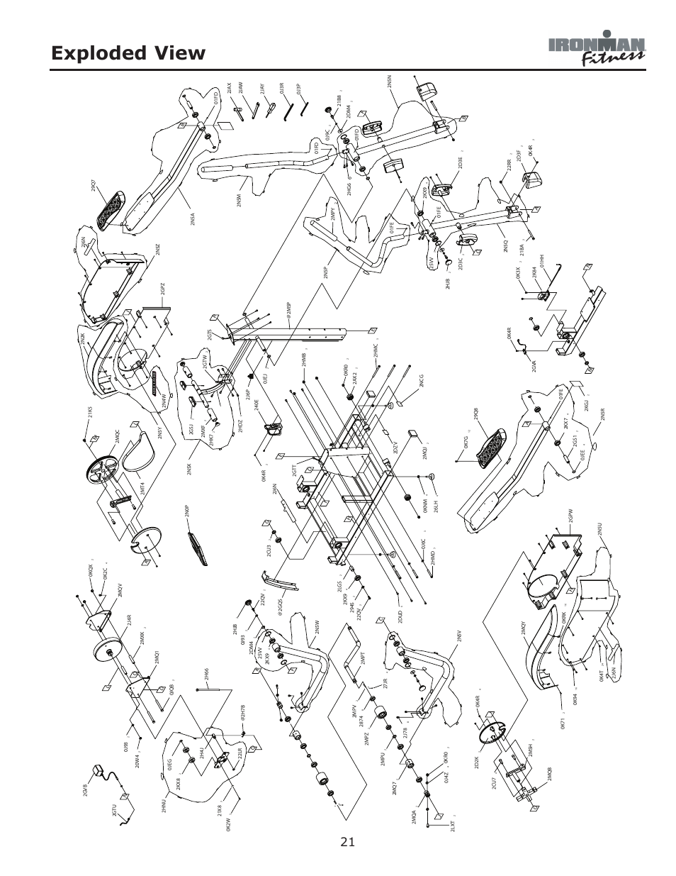 Exploded view | Ironman Fitness Adventure User Manual | Page 21 / 24
