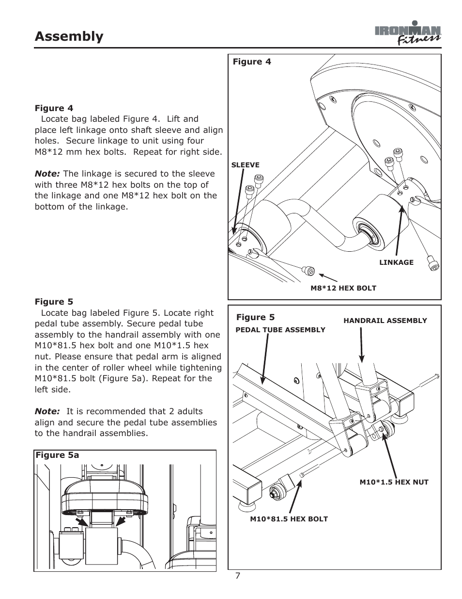 Assembly | Ironman Fitness Adventure User Manual | Page 7 / 24