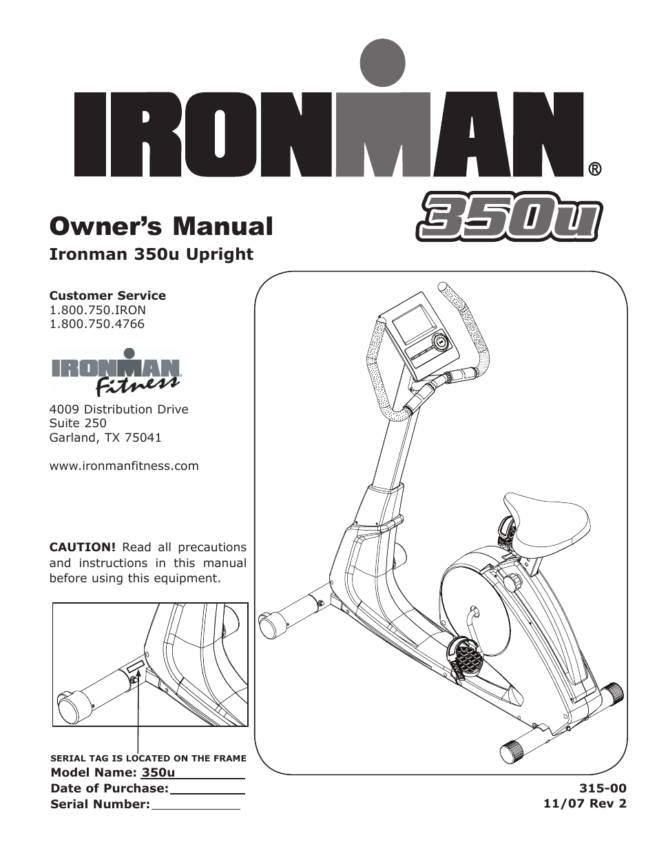 Ironman Fitness 350u User Manual | 28 pages