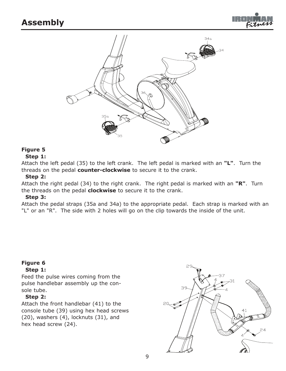 Assembly | Ironman Fitness 350u User Manual | Page 9 / 28