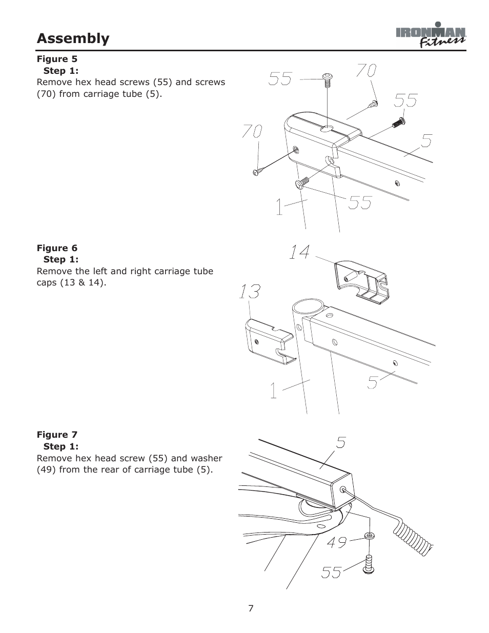 Assembly | Ironman Fitness 235r User Manual | Page 7 / 24