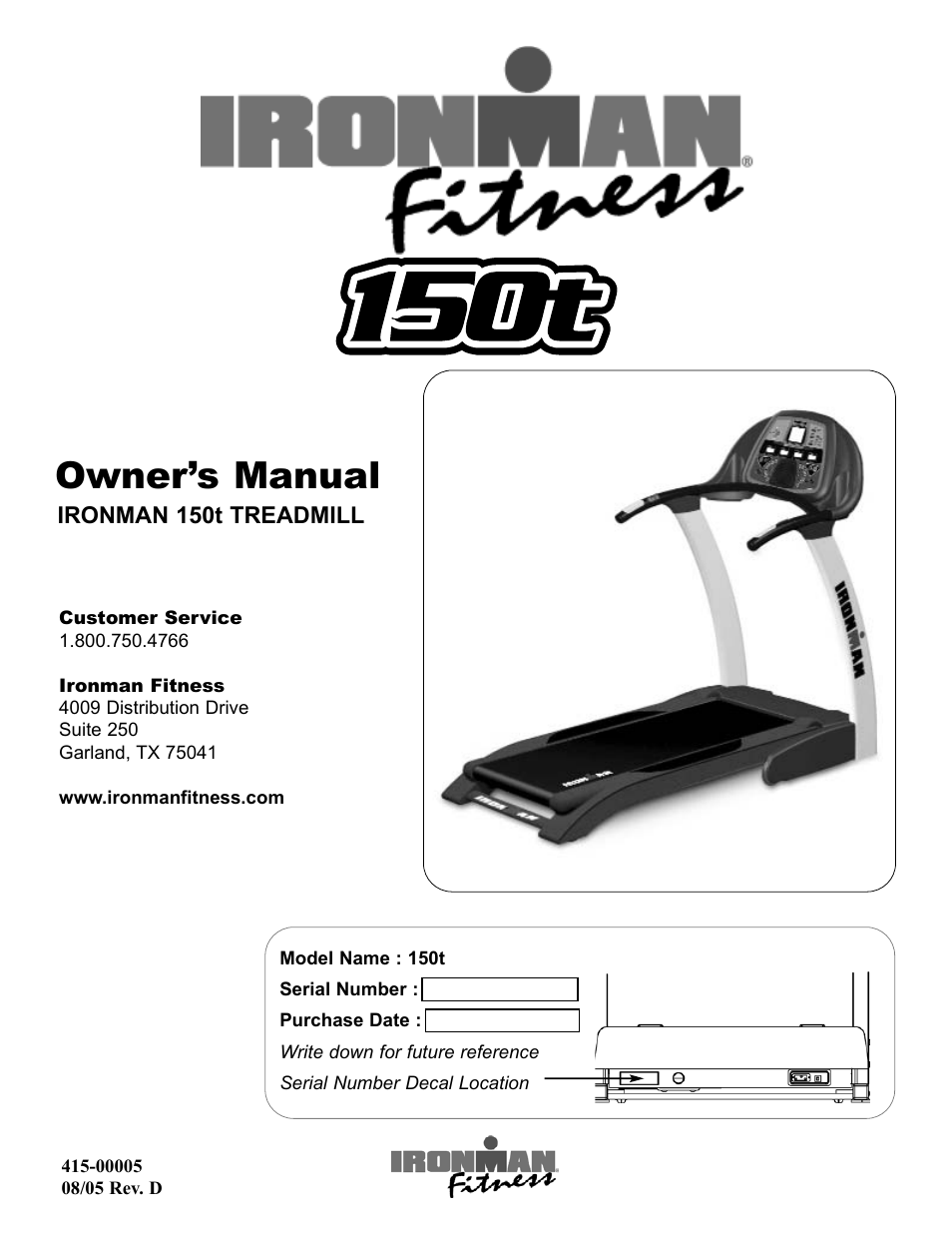 Ironman Fitness 150t User Manual | 28 pages