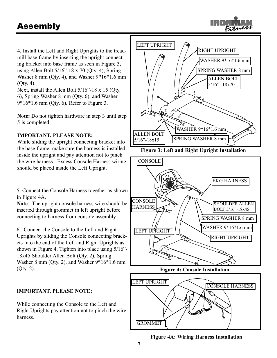 Assembly | Ironman Fitness 150t User Manual | Page 7 / 28