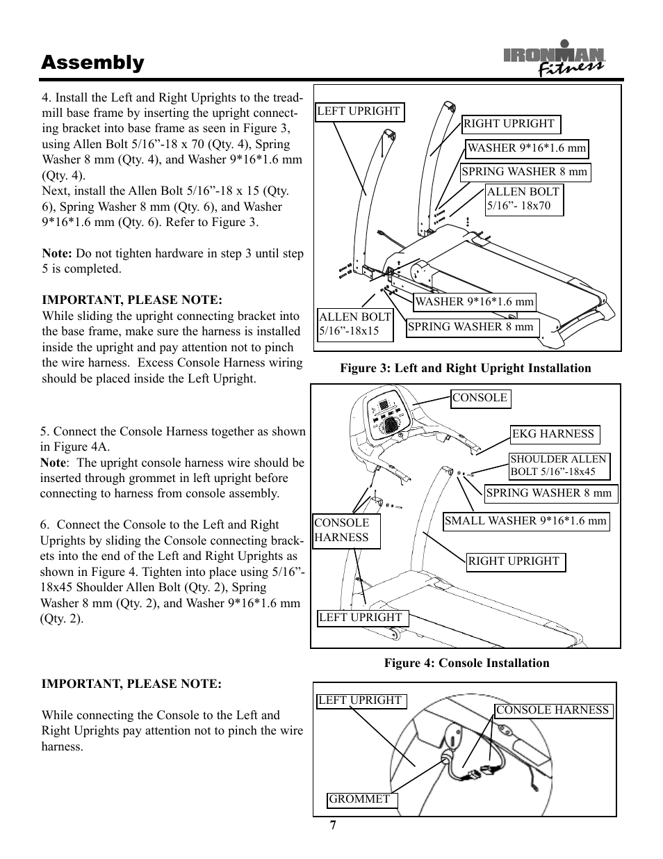 Assembly | Ironman Fitness 320t User Manual | Page 7 / 31