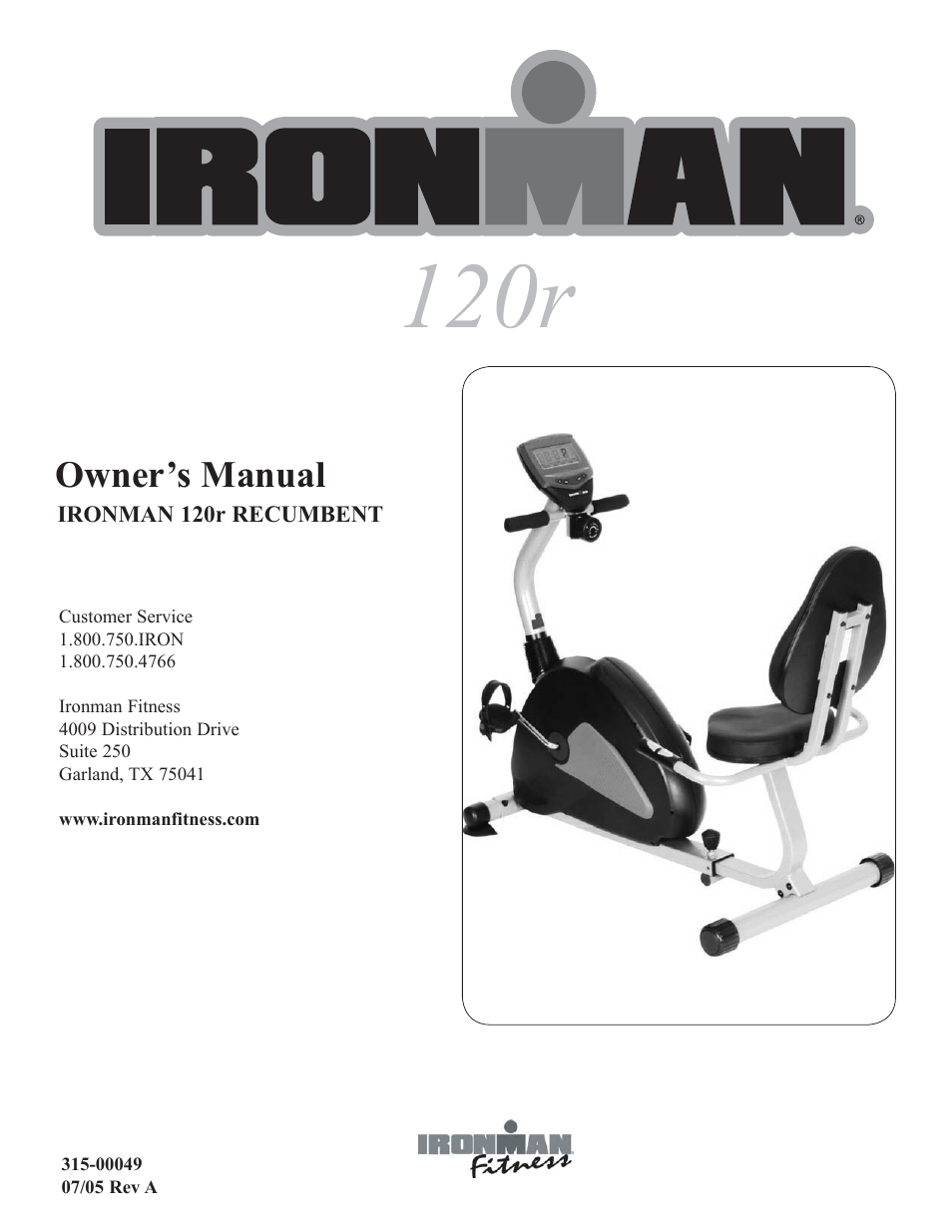 Ironman Fitness 120r User Manual | 17 pages