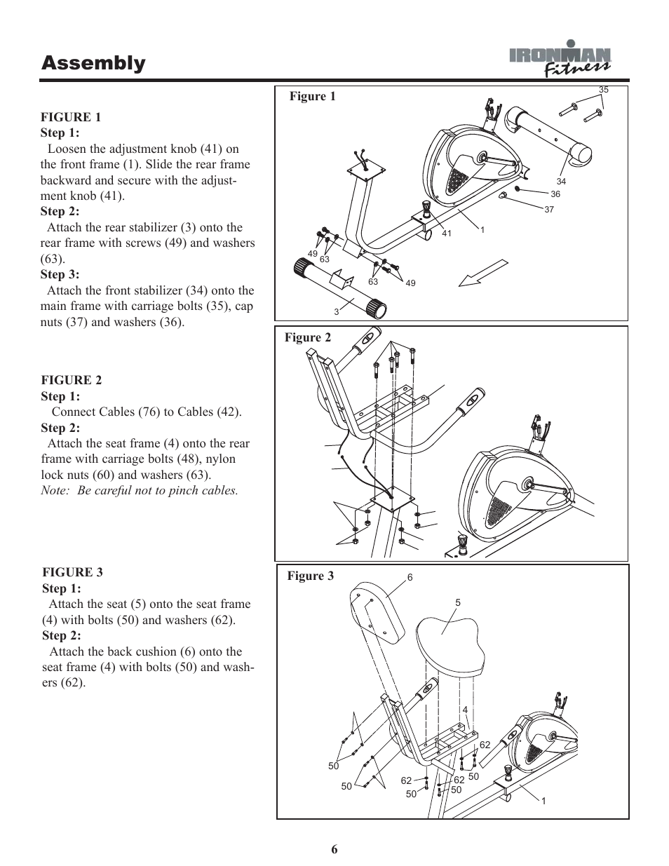 Assembly, Figure 3 | Ironman Fitness 120r User Manual | Page 6 / 17