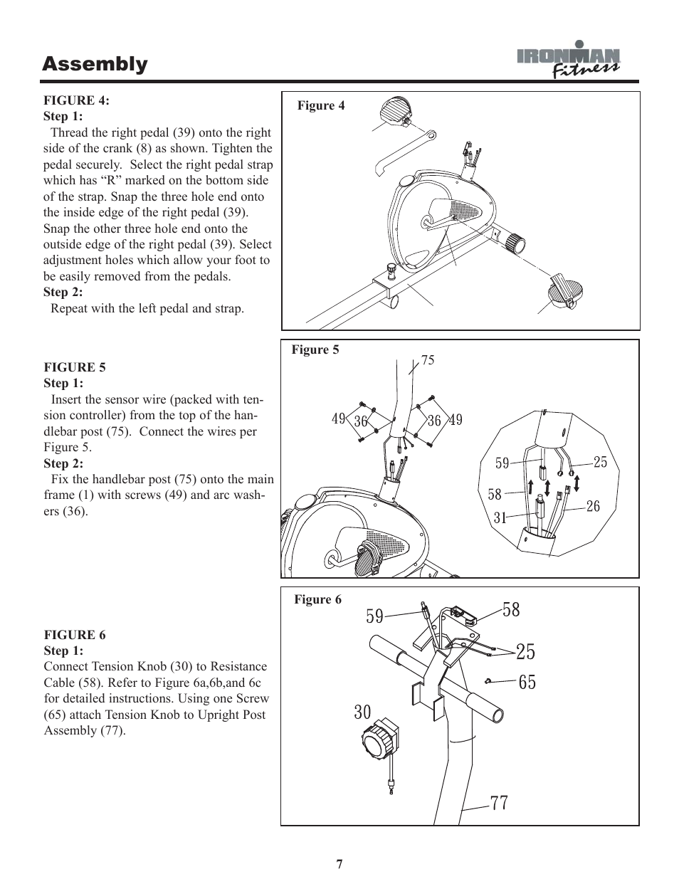 Assembly | Ironman Fitness 120r User Manual | Page 7 / 17
