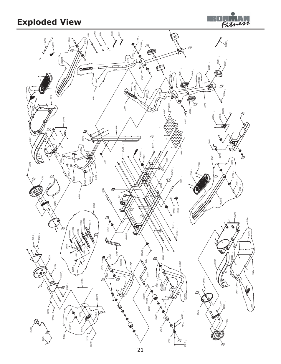 Exploded view | Ironman Fitness CDT User Manual | Page 21 / 23