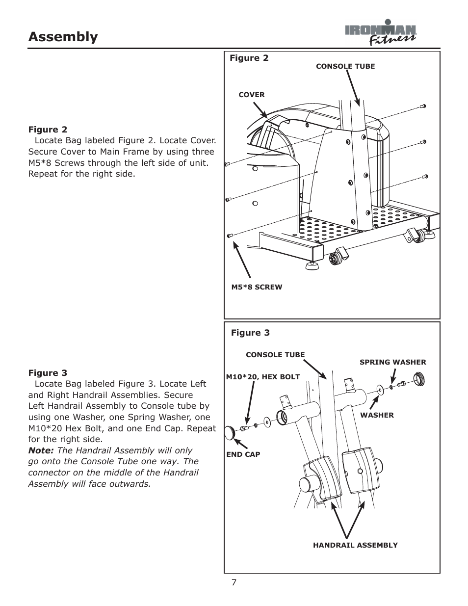 Figure 2 - 3, Assembly | Ironman Fitness CDT User Manual | Page 7 / 23