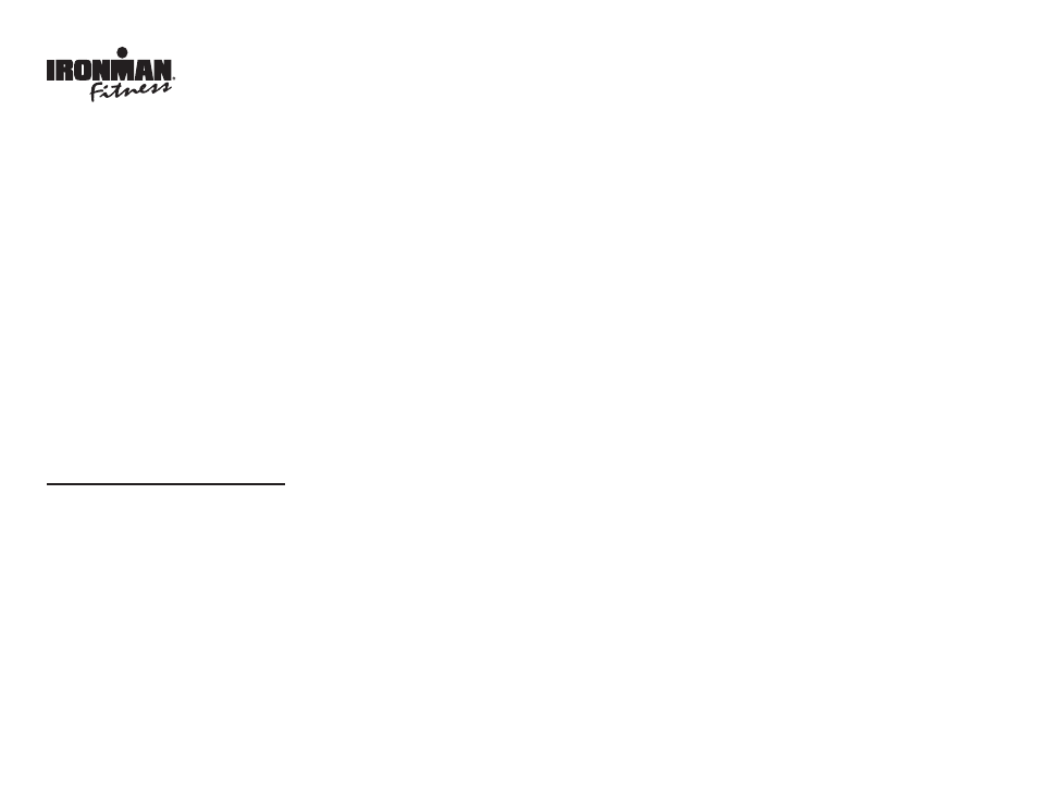 Ironman Fitness ENVY Ironman series User Manual | Page 20 / 44