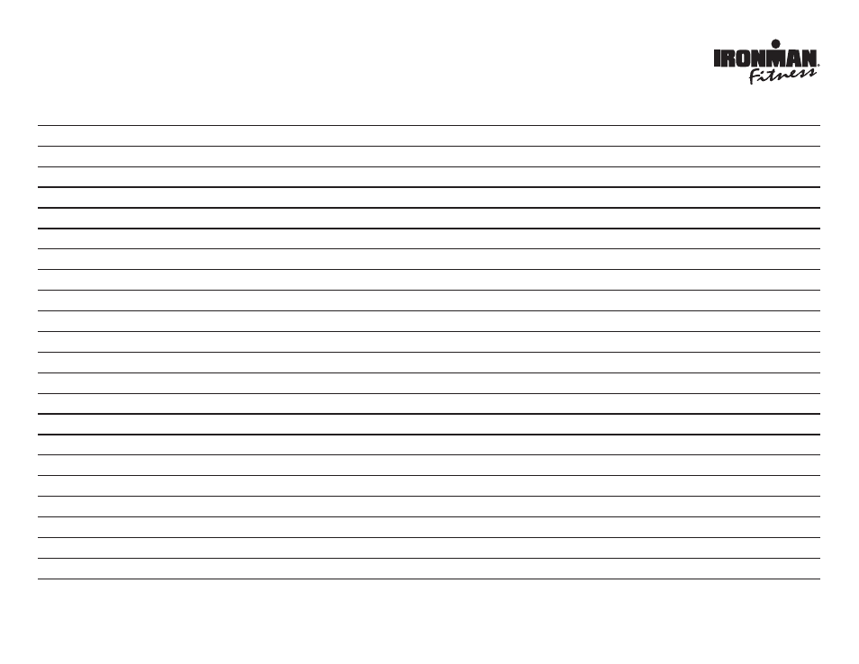 Ironman Fitness ENVY Ironman series User Manual | Page 41 / 44