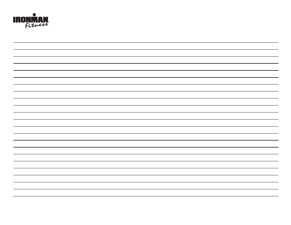 Ironman Fitness ENVY Ironman series User Manual | Page 42 / 44