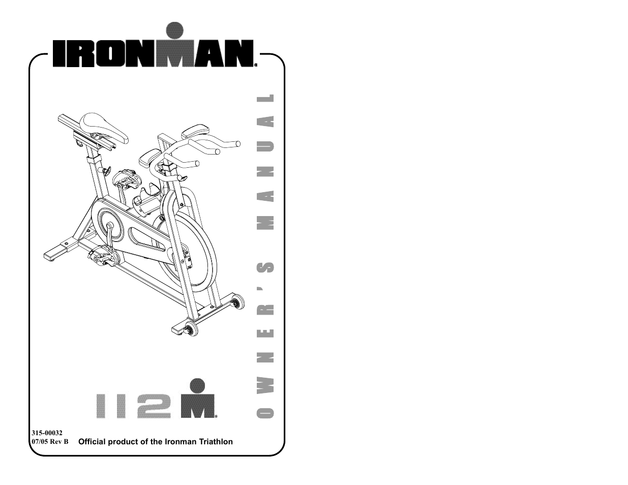 Ironman Fitness Ironman 112M User Manual | 9 pages