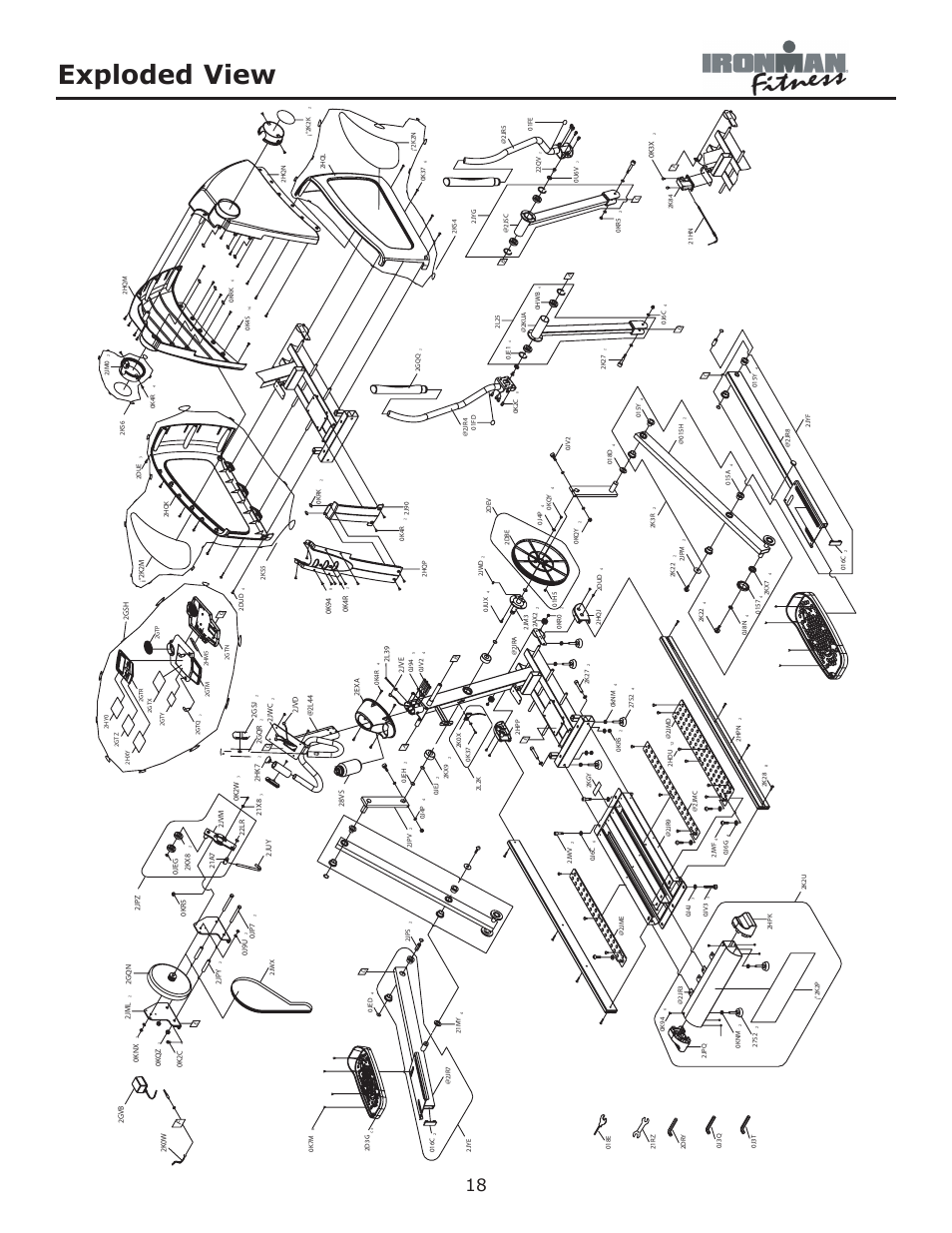 Exploded view | Ironman Fitness Aeros User Manual | Page 18 / 20