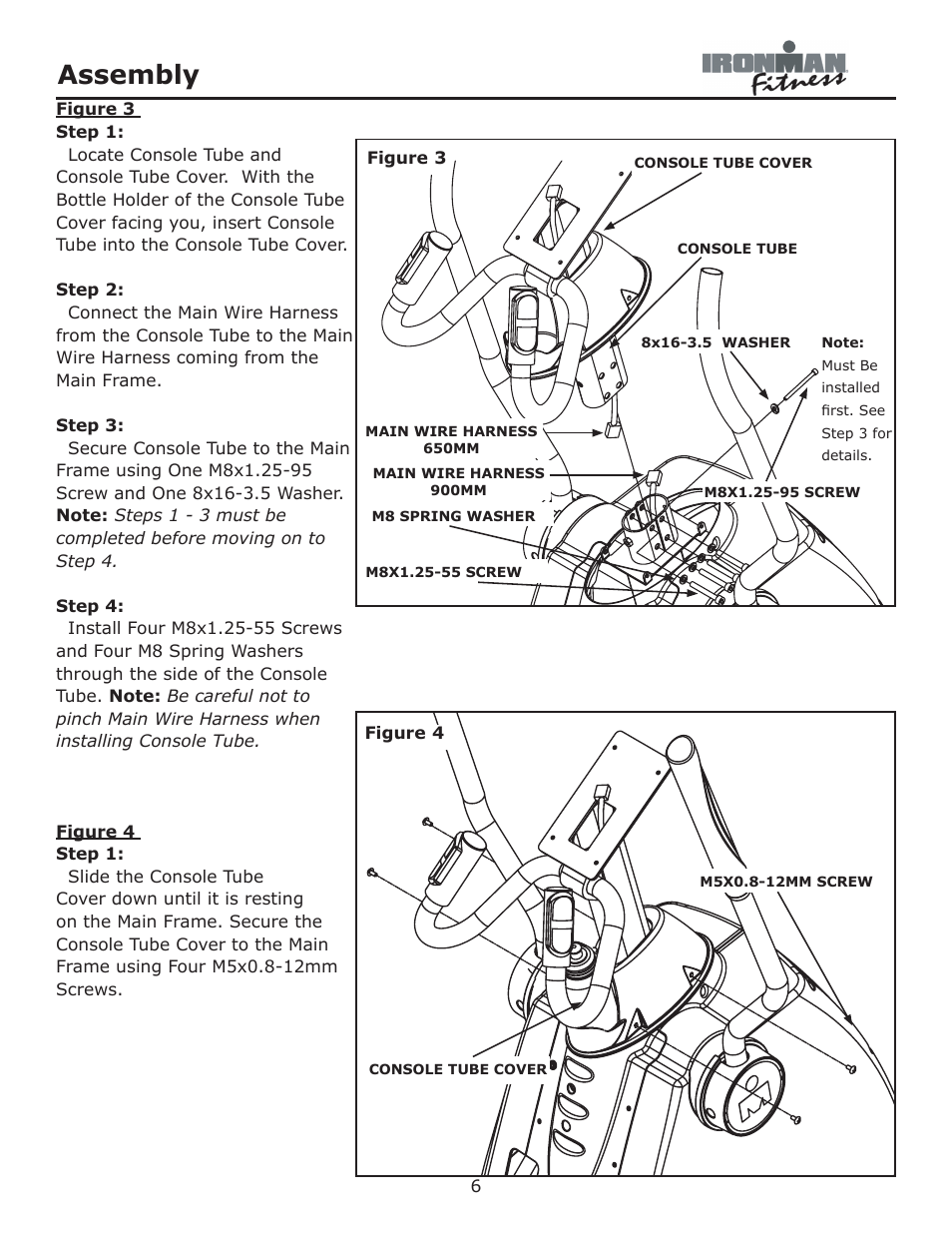 Assembly | Ironman Fitness Aeros User Manual | Page 6 / 20