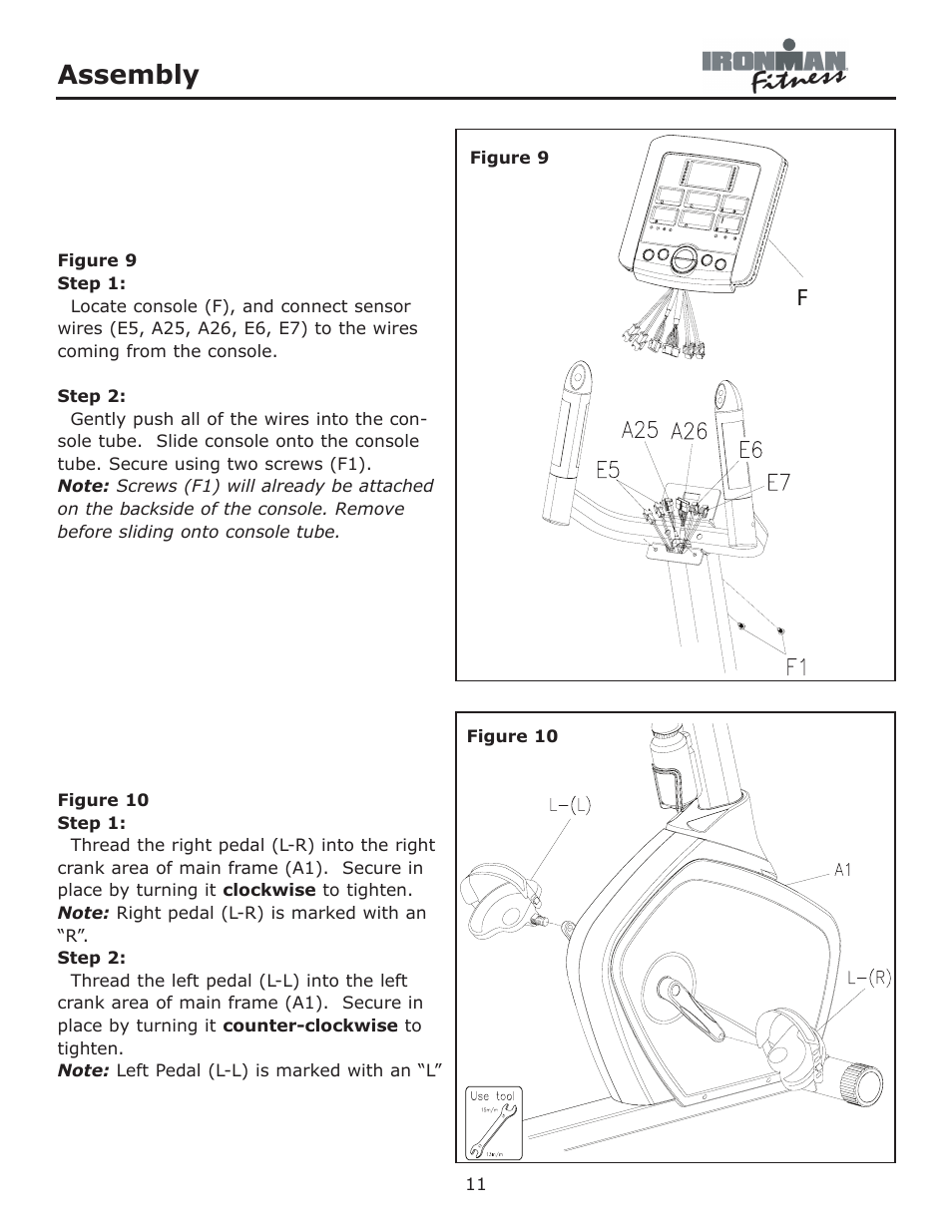 Assembly | Ironman Fitness Viper User Manual | Page 11 / 28