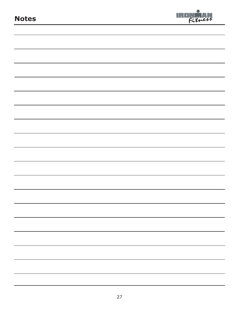 Ironman Fitness Viper User Manual | Page 27 / 28