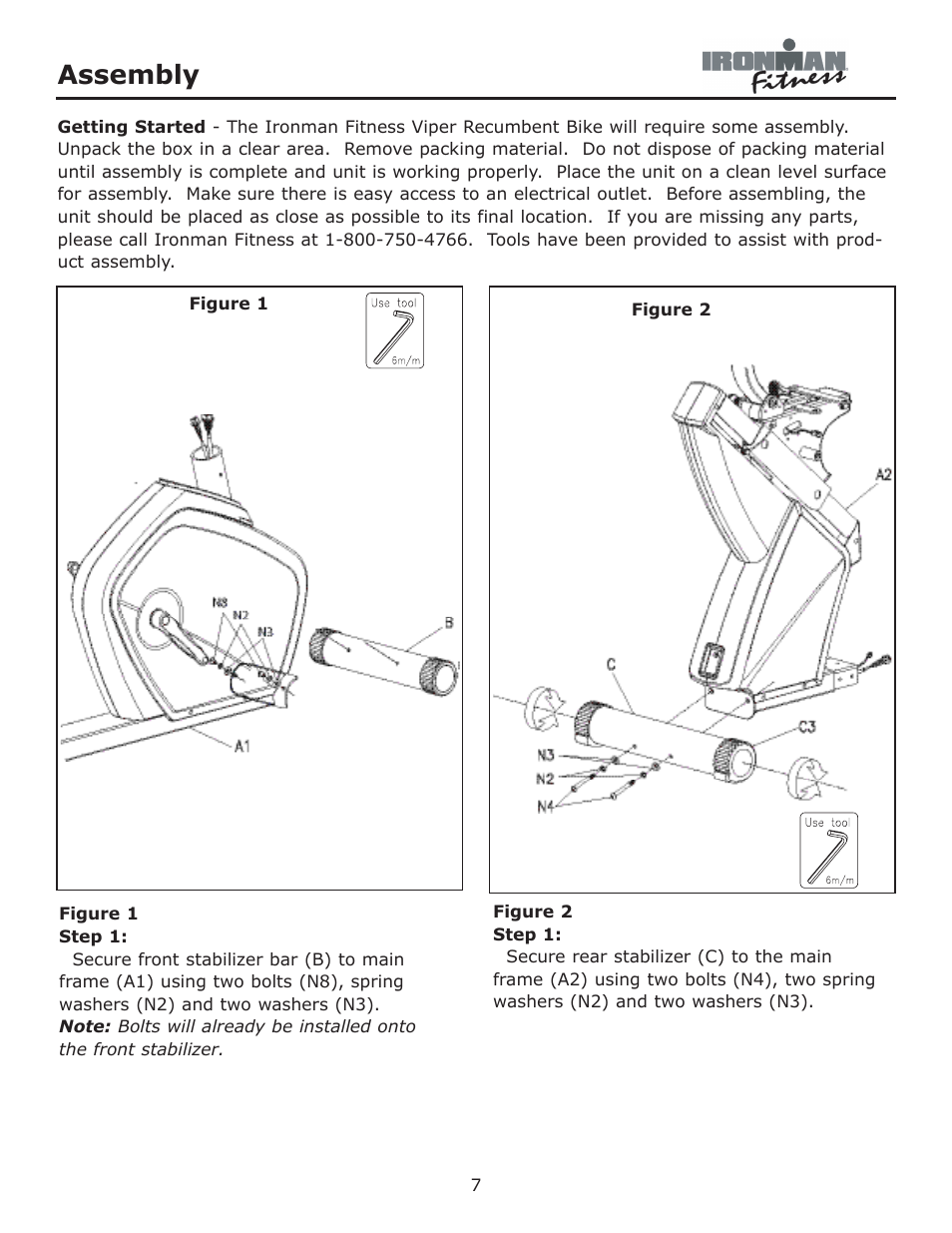 Assembly | Ironman Fitness Viper User Manual | Page 7 / 28