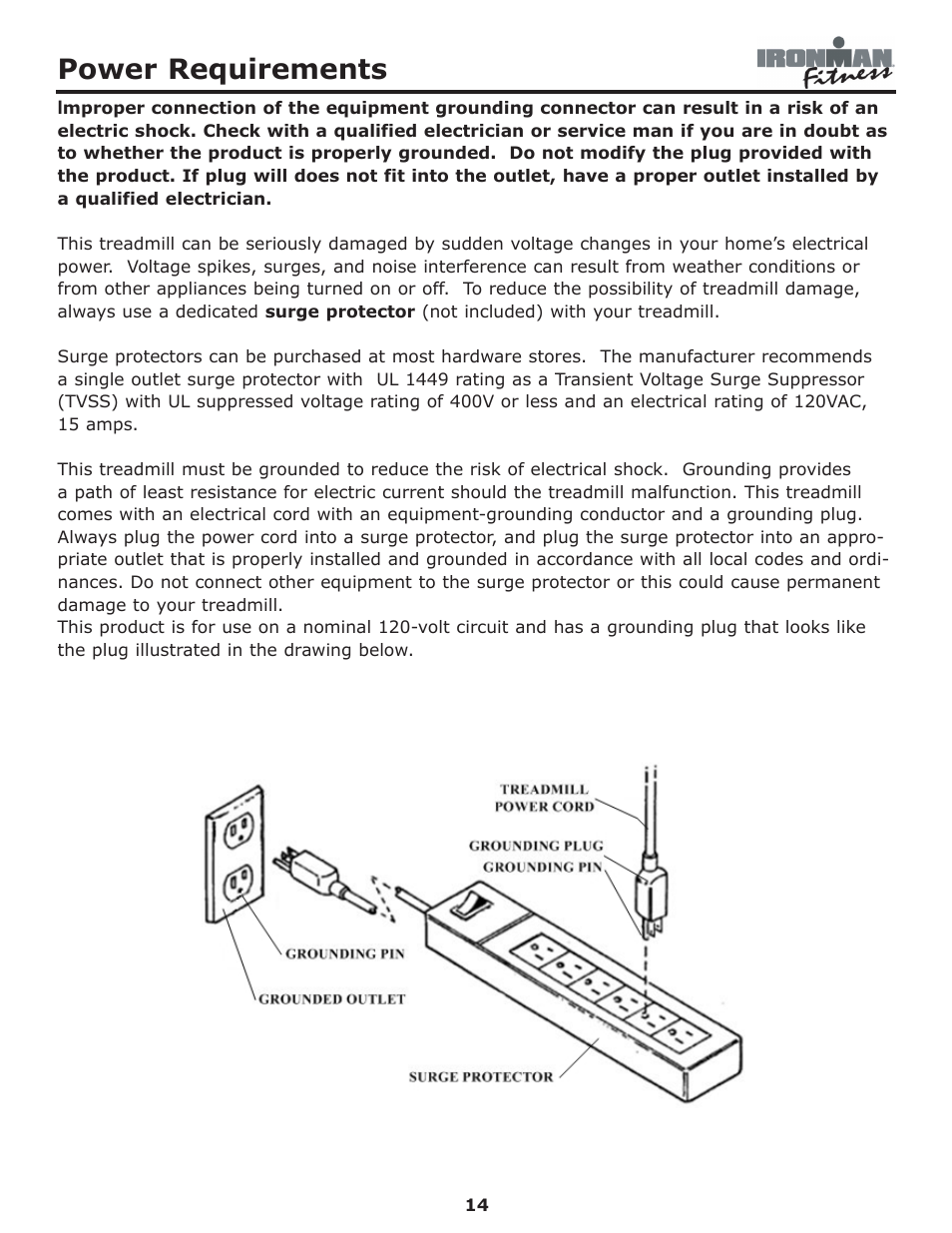 Power requirements | Ironman Fitness Edge User Manual | Page 14 / 40