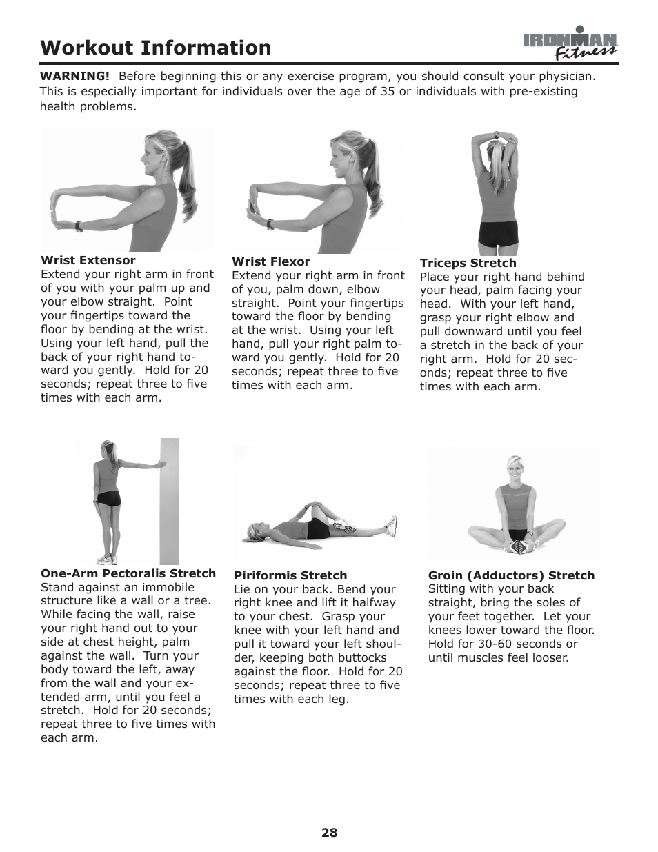 Workout information | Ironman Fitness Edge User Manual | Page 28 / 40