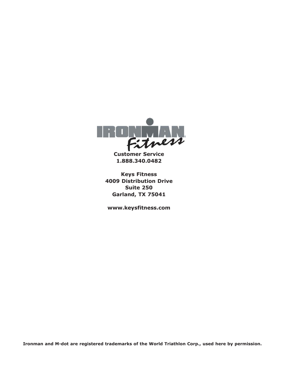 Ironman Fitness 530e User Manual | Page 23 / 23