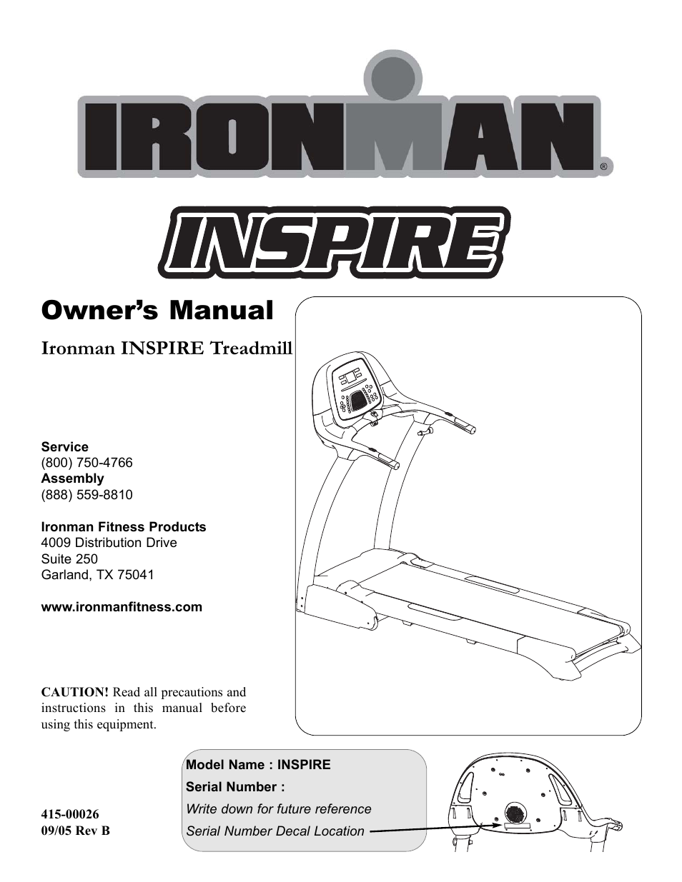 Ironman Fitness INSPIRE User Manual | 33 pages