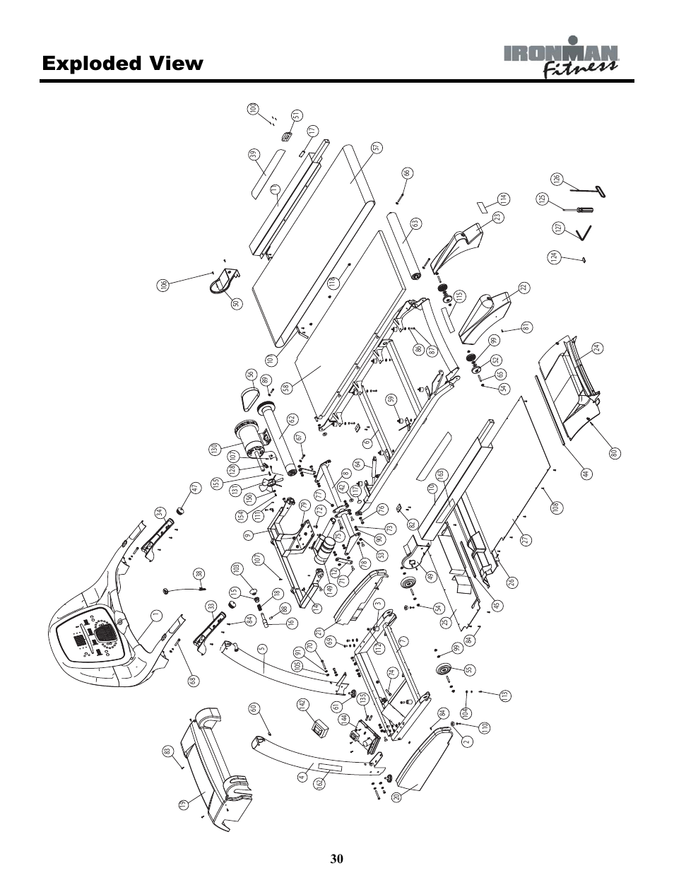 Exploded view | Ironman Fitness INSPIRE User Manual | Page 30 / 33