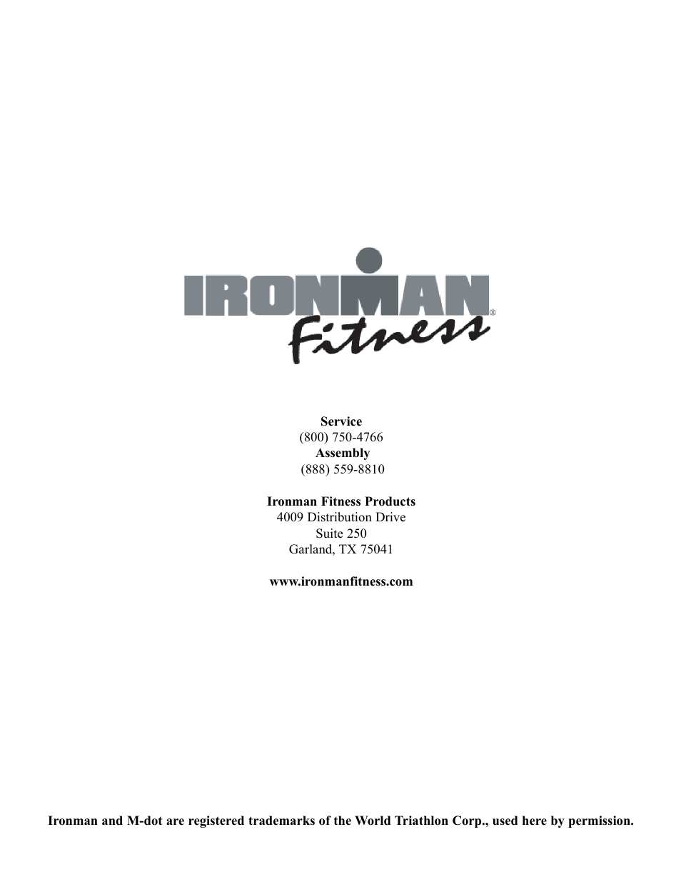 Ironman Fitness INSPIRE User Manual | Page 33 / 33