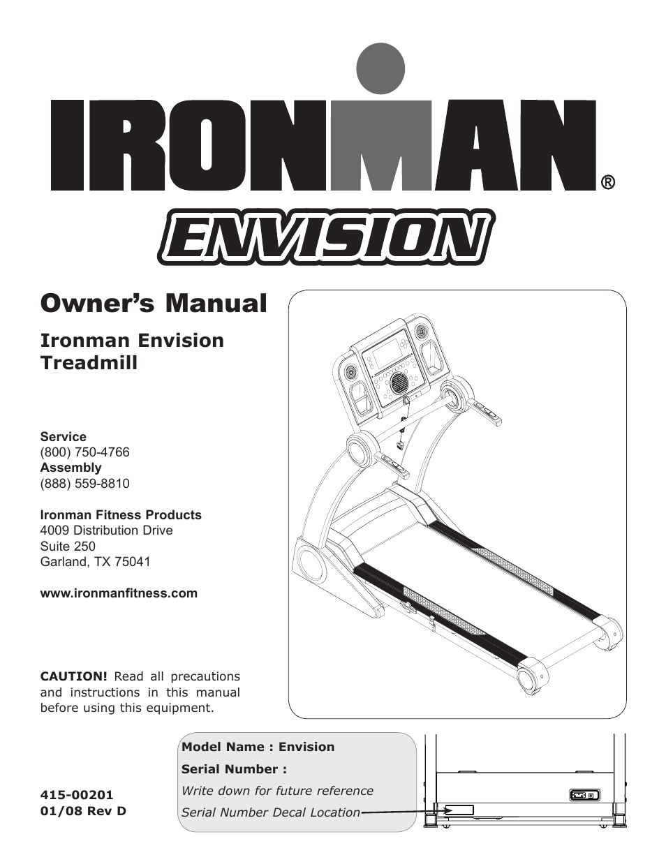 Ironman Fitness Envision User Manual | 32 pages