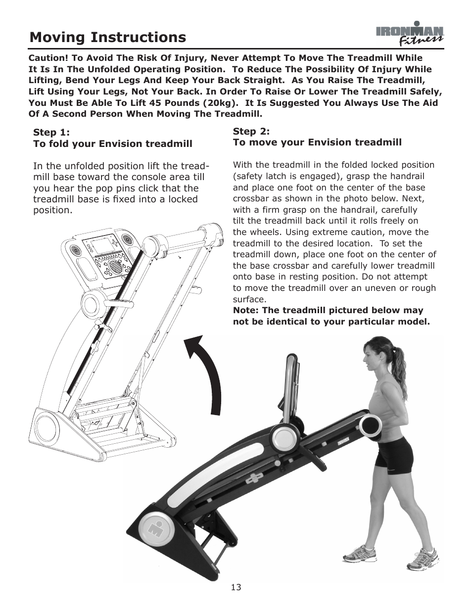 Moving instructions | Ironman Fitness Envision User Manual | Page 13 / 32