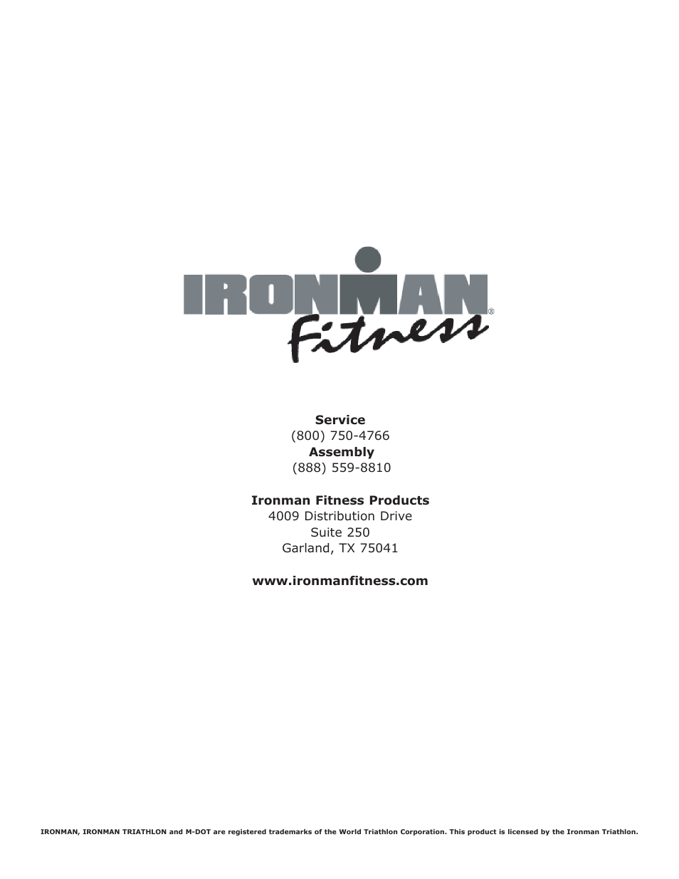 Ironman Fitness Envision User Manual | Page 32 / 32