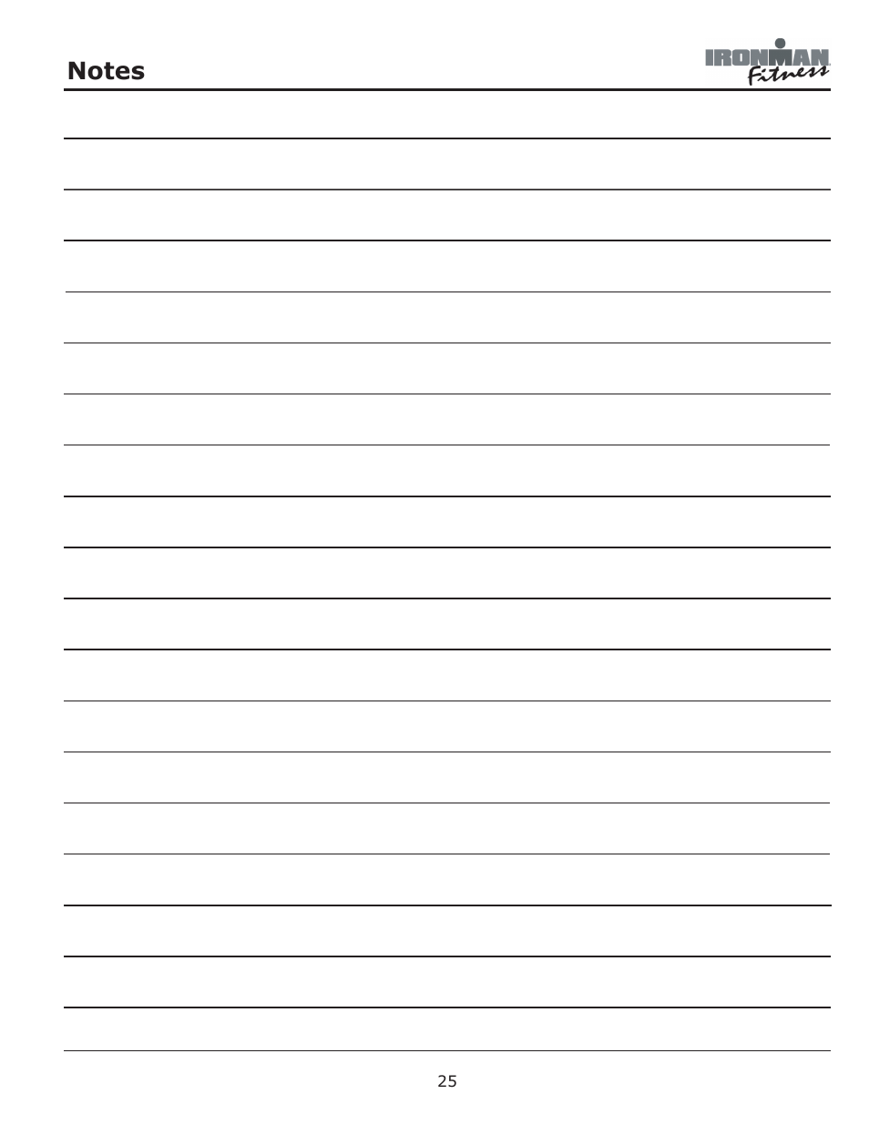 Ironman Fitness 350r User Manual | Page 25 / 28