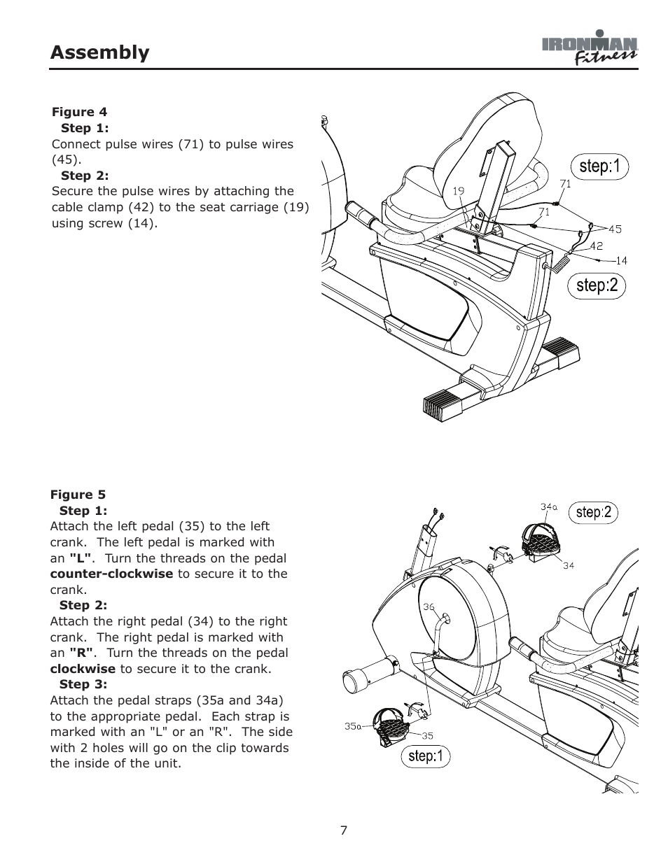 Assembly | Ironman Fitness 350r User Manual | Page 7 / 28