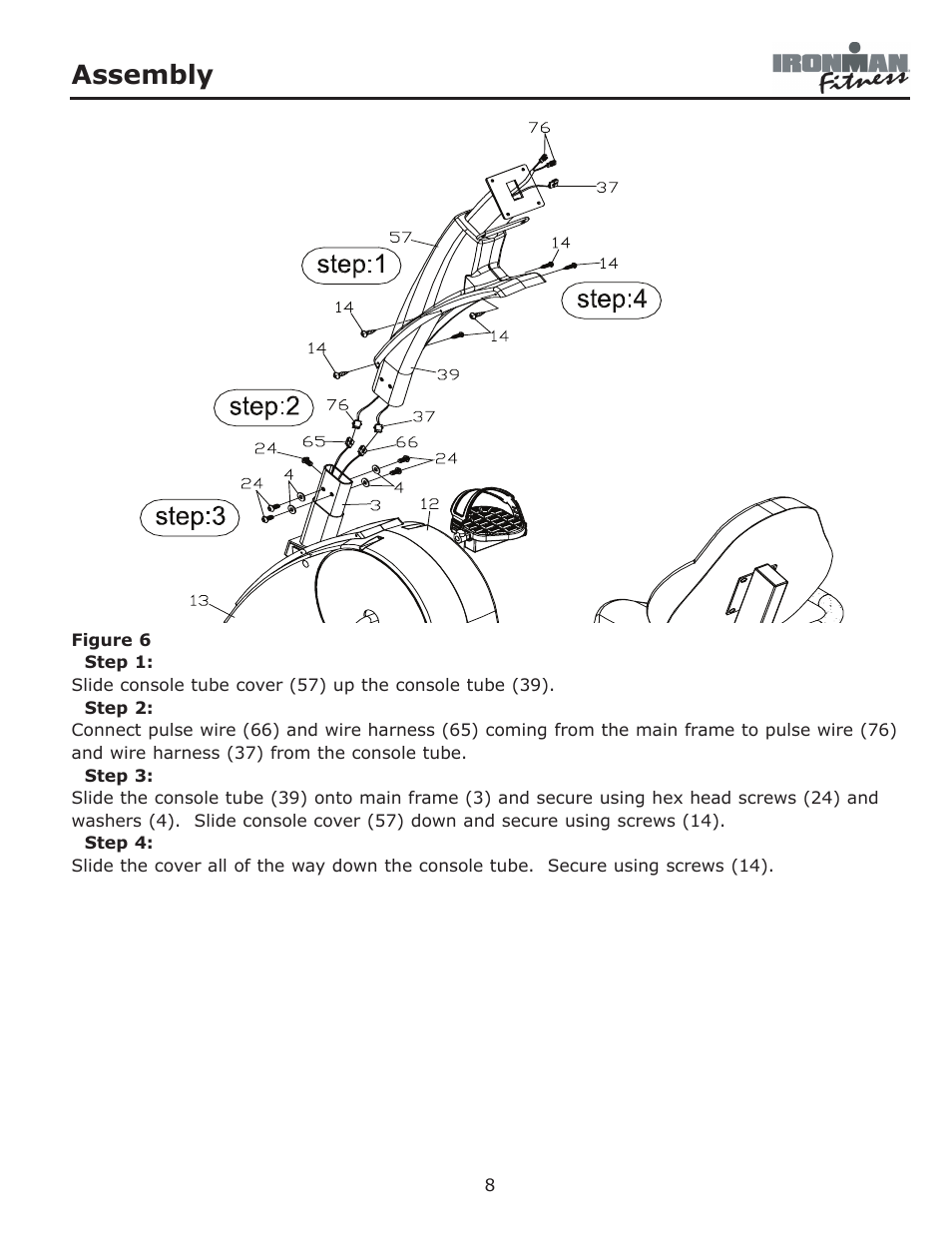 Assembly | Ironman Fitness 350r User Manual | Page 8 / 28