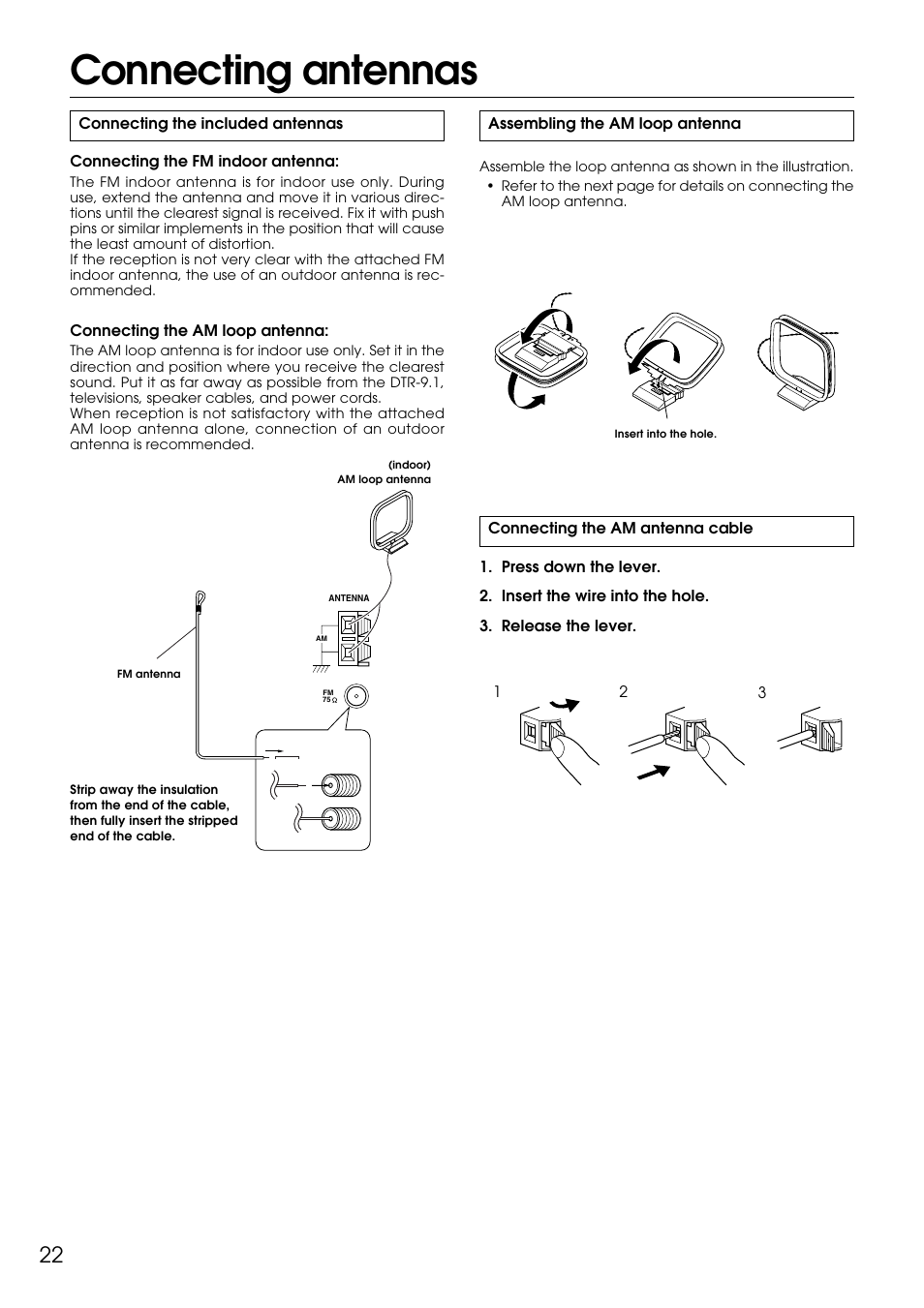 Connecting antennas | Integra DTR-9.1 User Manual | Page 22 / 92