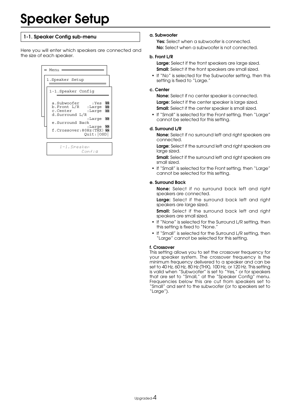 Speaker setup | Integra DTR-9.1 User Manual | Page 80 / 92