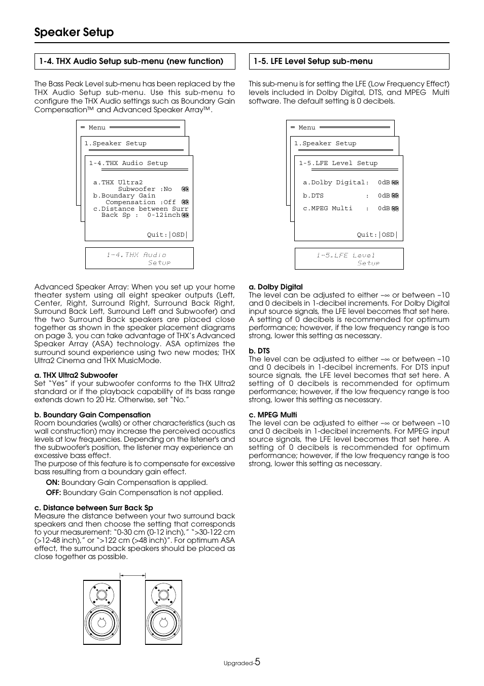 Speaker setup | Integra DTR-9.1 User Manual | Page 81 / 92