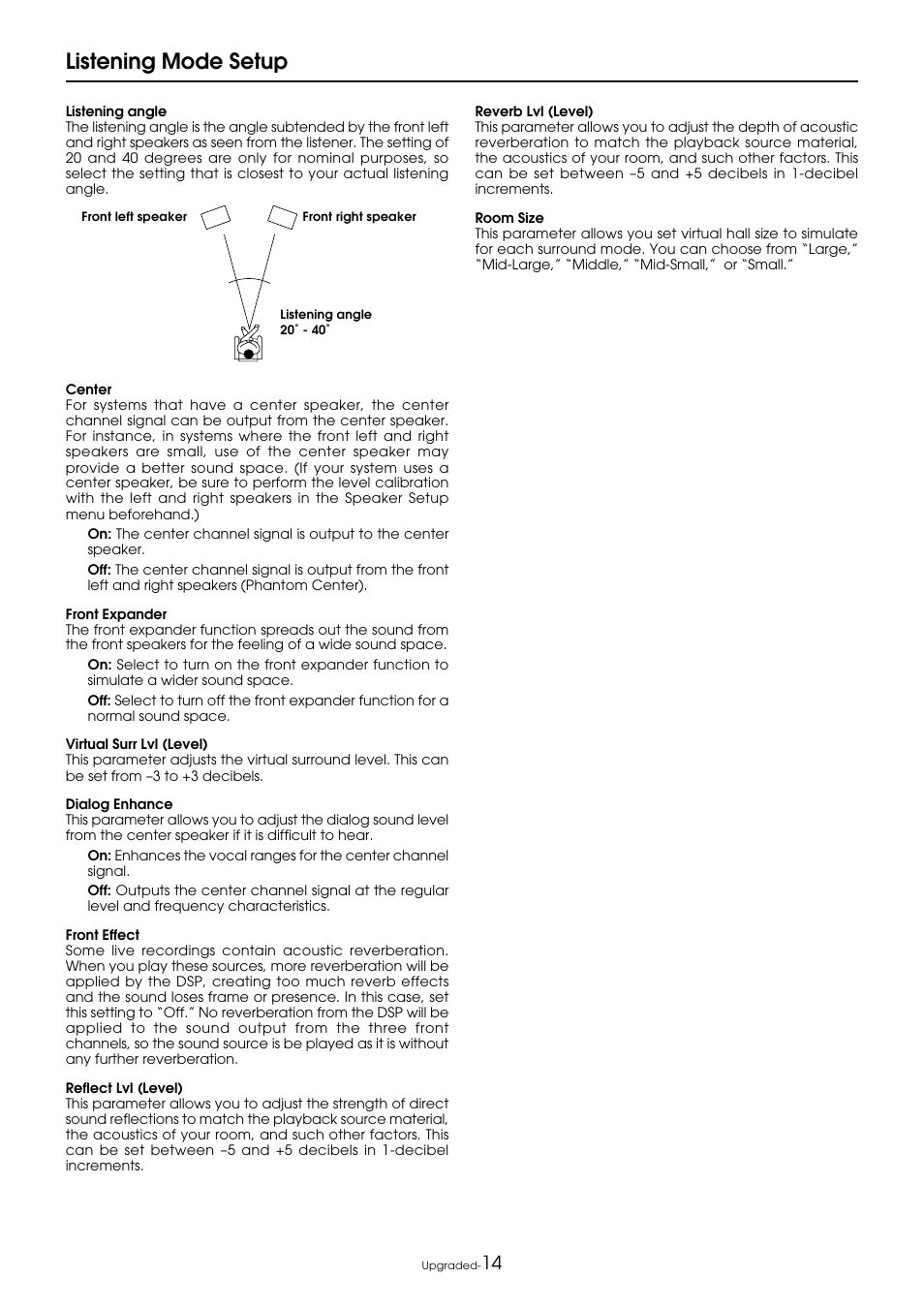 Listening mode setup | Integra DTR-9.1 User Manual | Page 90 / 92