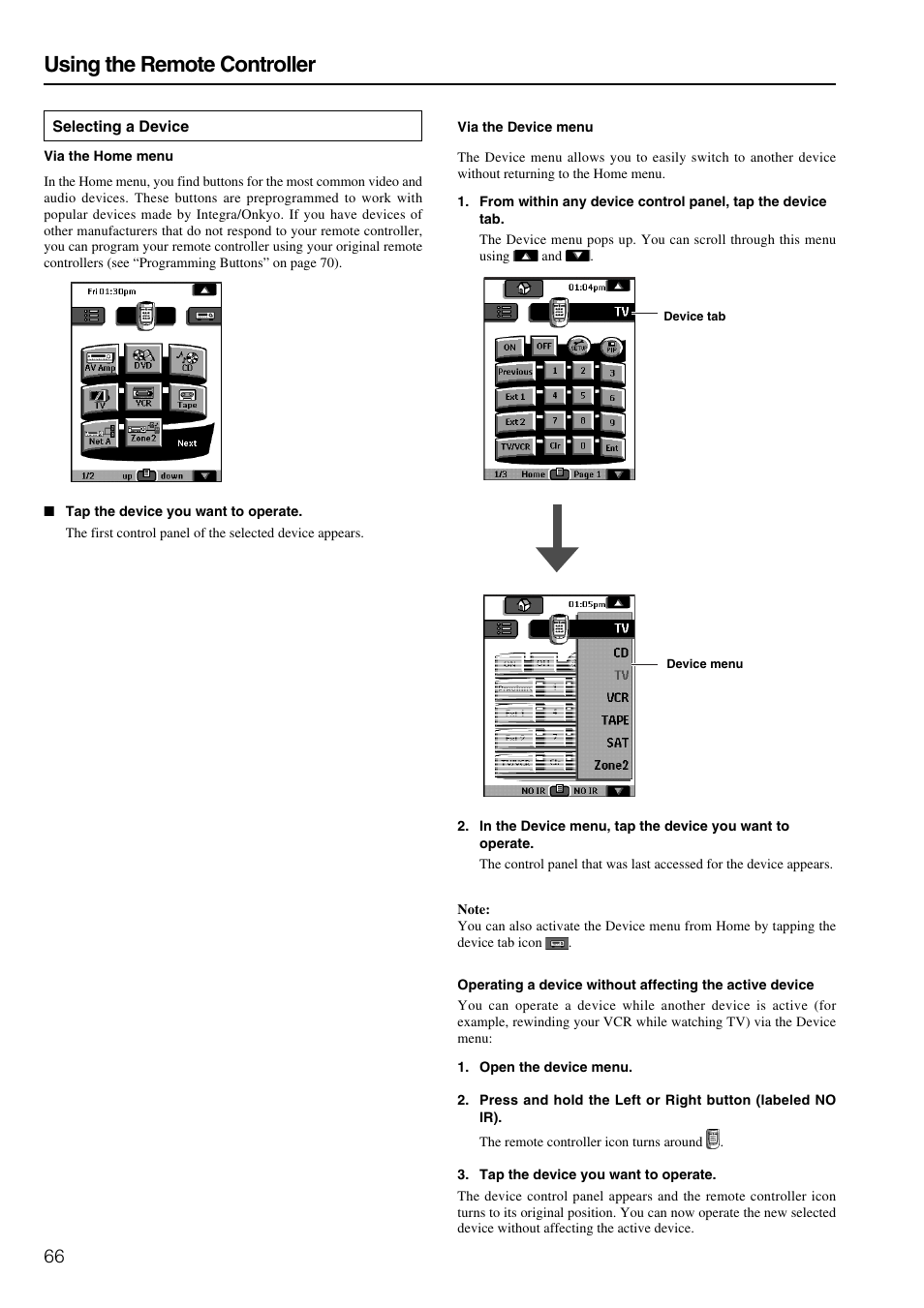 Using the remote controller | Integra DTR-8.3 User Manual | Page 66 / 96