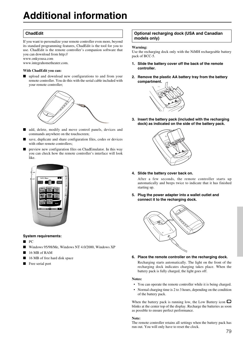 Additional information | Integra DTR-8.3 User Manual | Page 79 / 96
