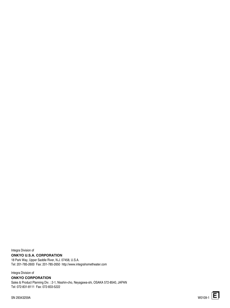 Integra DLV-100 User Manual | Page 52 / 52