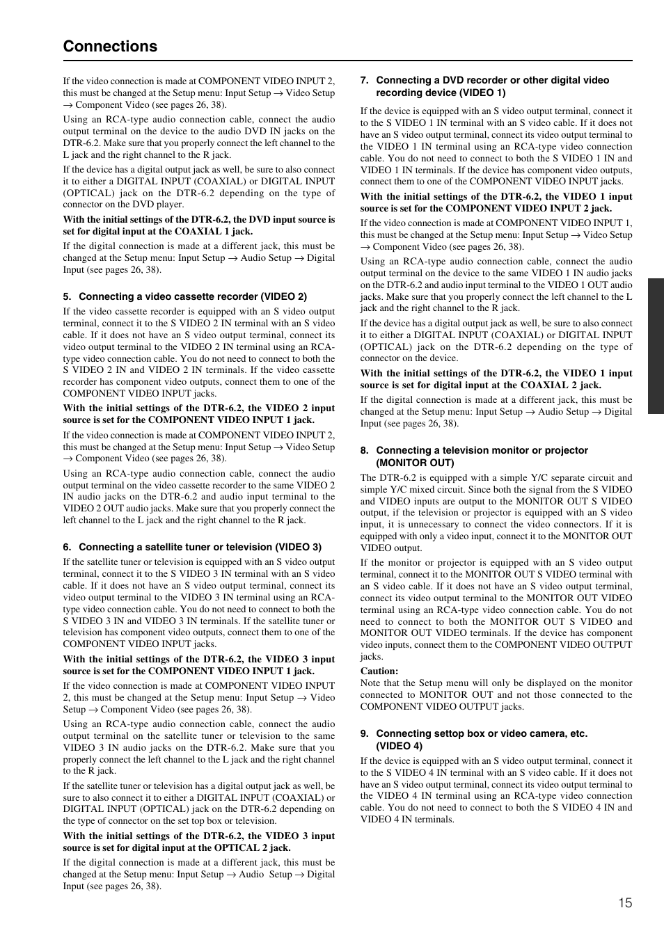 Connections | Integra DTR-6.2 User Manual | Page 15 / 64