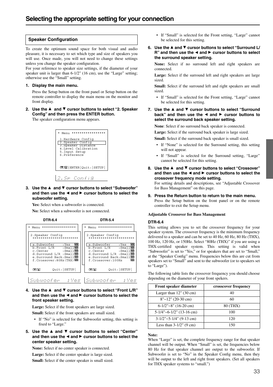 Integra DTR-6.4/5.4 User Manual | Page 33 / 80