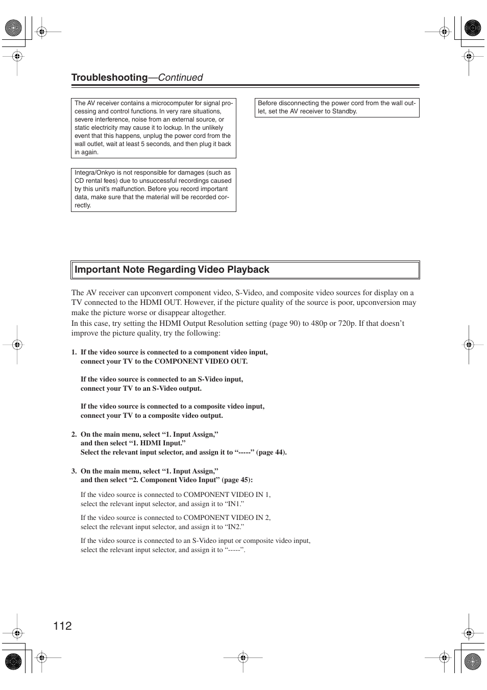 Integra DTR-5.9 User Manual | Page 112 / 116