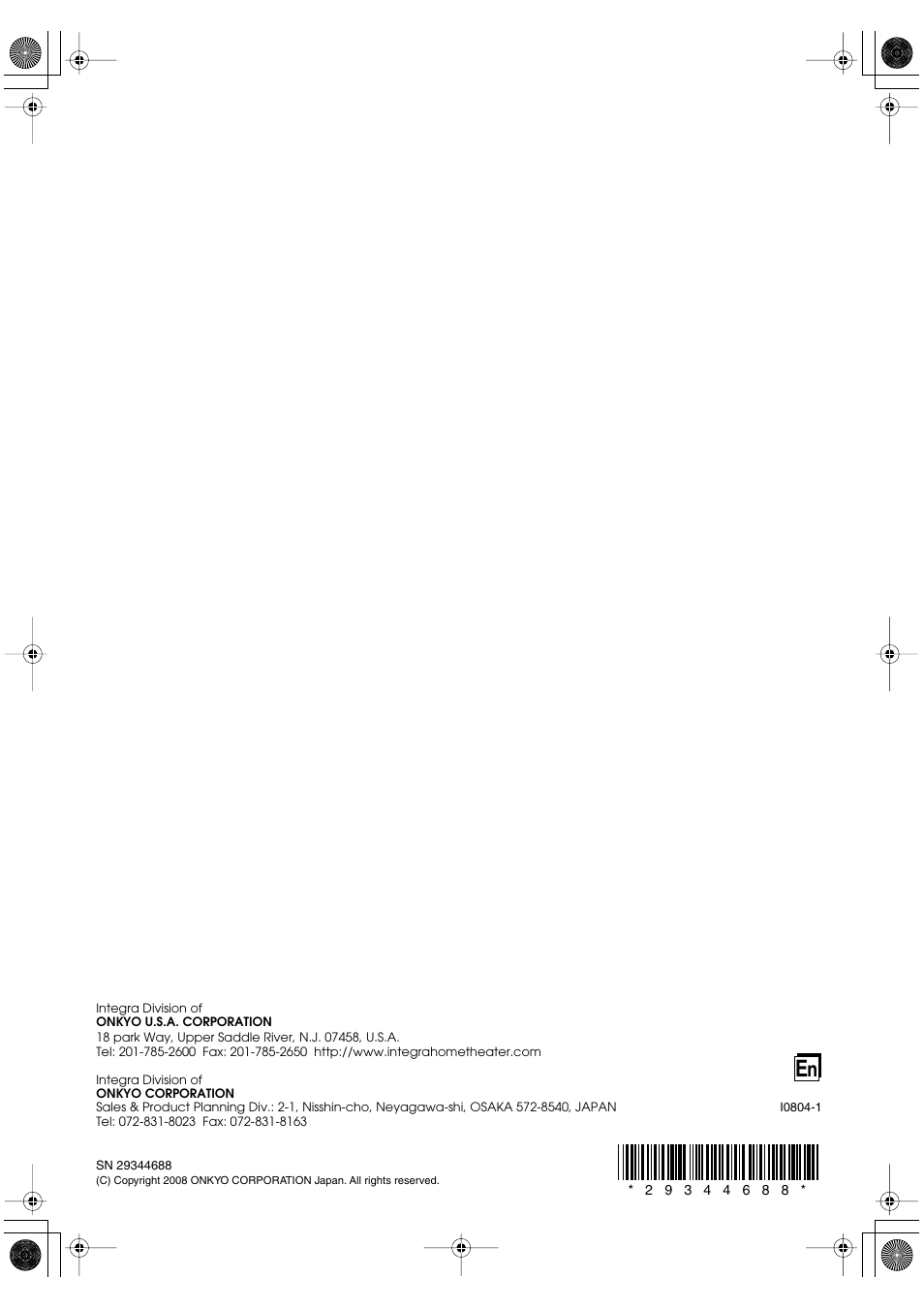 Integra DTR-5.9 User Manual | Page 116 / 116
