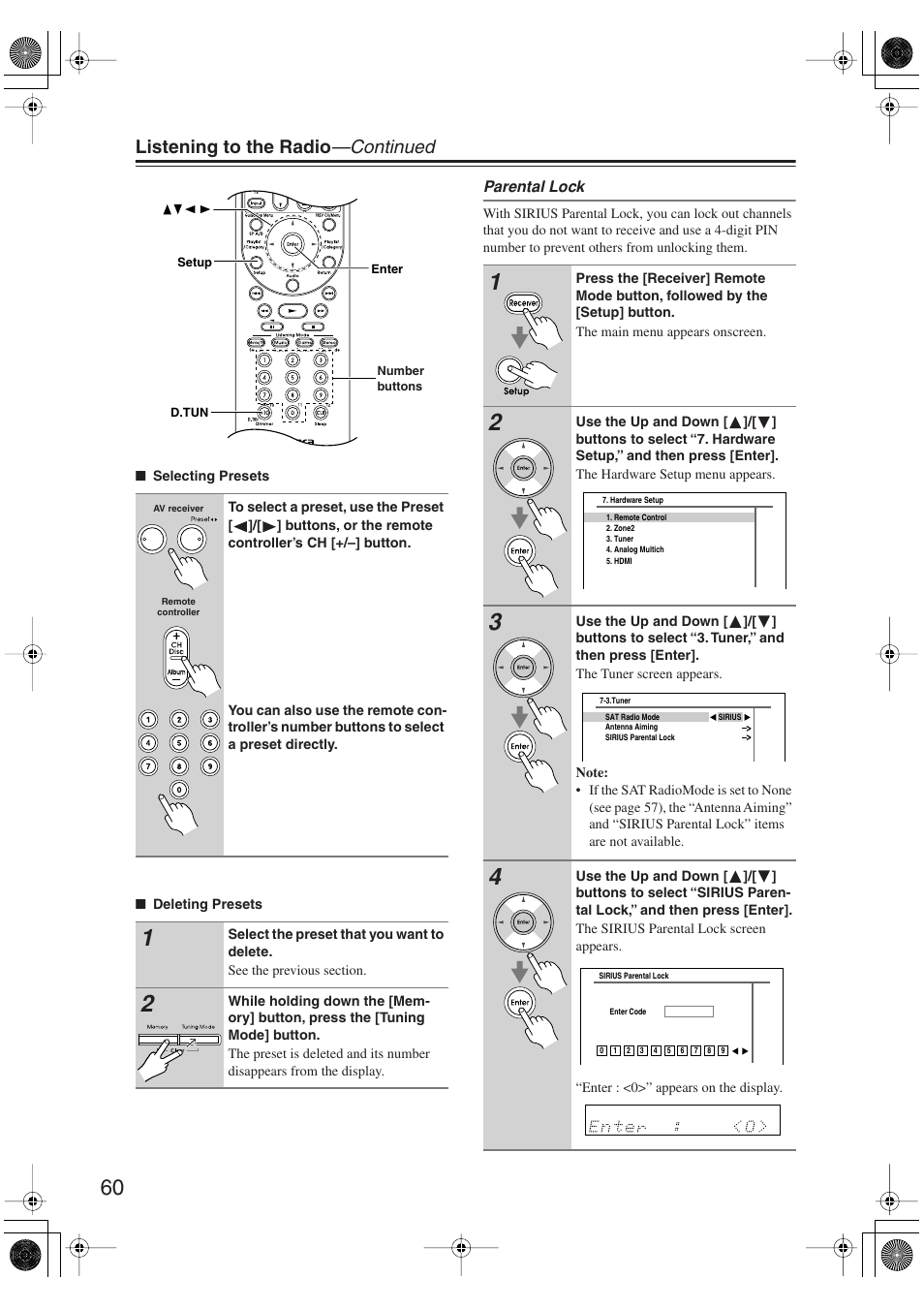 Listening to the radio —continued | Integra DTR-5.9 User Manual | Page 60 / 116
