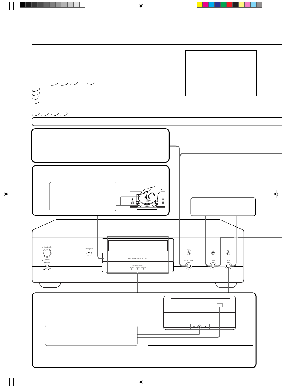 Playing dvd-video/audio, video cd, and cd, Press open/ close, Press play | Place a disc on the disc tray, Basic playback | Integra DPS-9.1 User Manual | Page 20 / 64