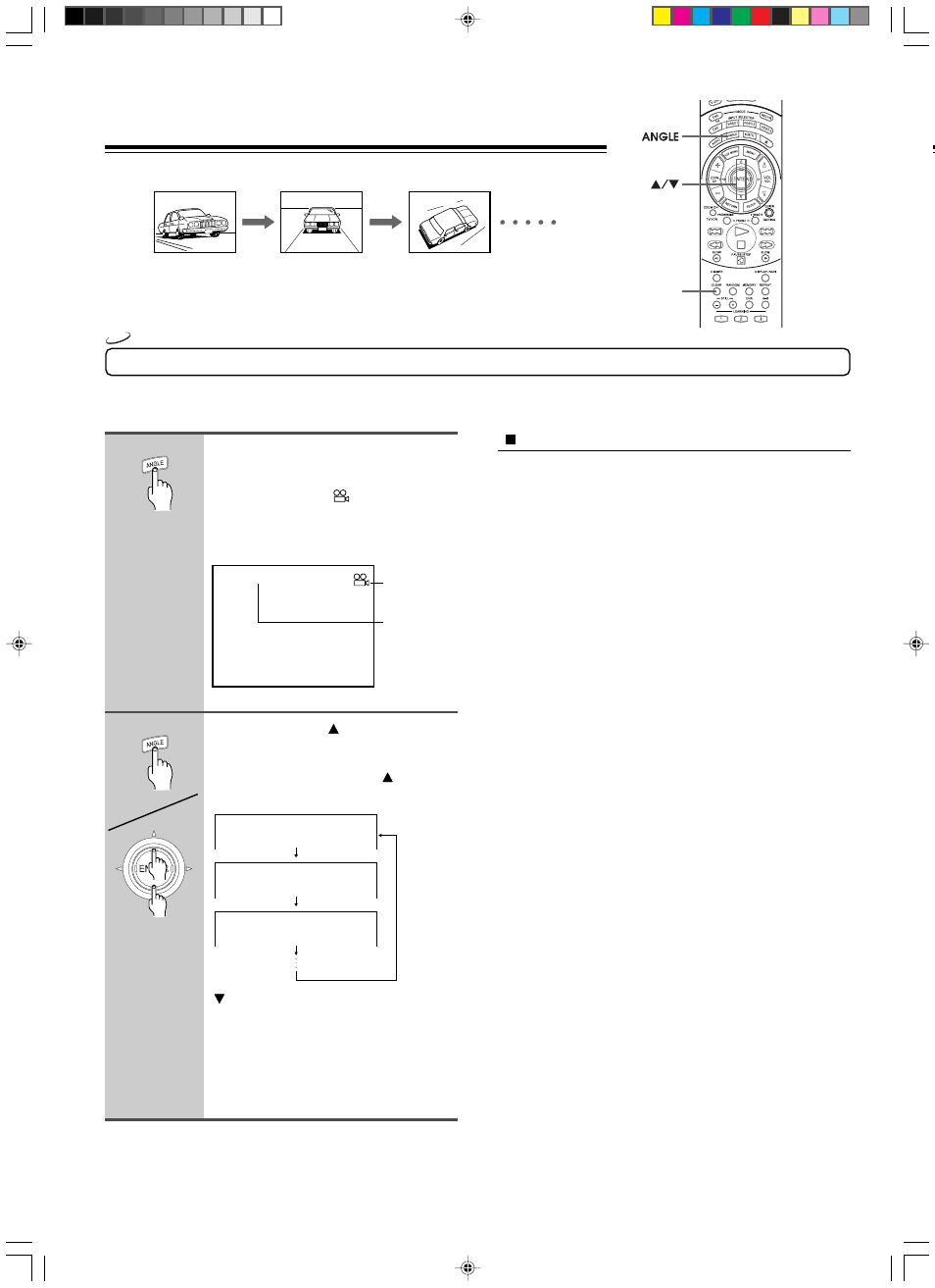 Selecting the camera angle, Changing the camera angle | Integra DPS-9.1 User Manual | Page 32 / 64