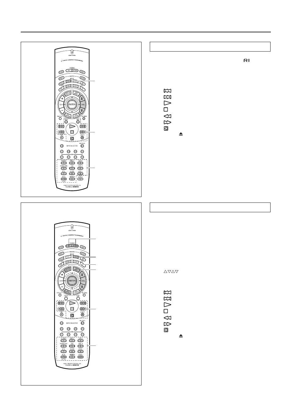 Controlling an onkyo/integra cd player, Controlling an onkyo/integra dvd player, 50 using the remote controller | Integra DTR-7 User Manual | Page 50 / 64