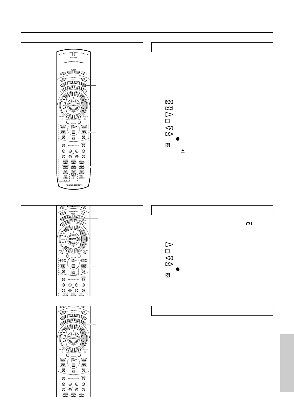 Controlling an onkyo/integra md recorder, Controlling an onkyo/integra tape deck, Mode sat, cable, vcr, and tv buttons | 51 using the remote controller | Integra DTR-7 User Manual | Page 51 / 64